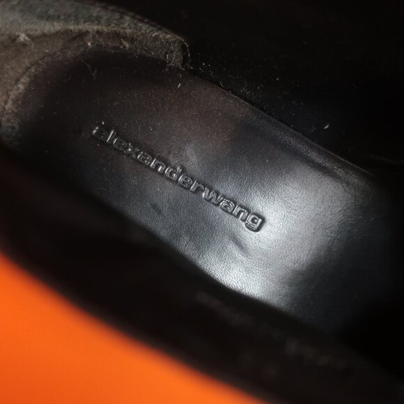 Womens Alexander Wang Cooper Black Orange Quilted Beaded Trim Bootie 39 US/8.5 - Picture 12 of 16